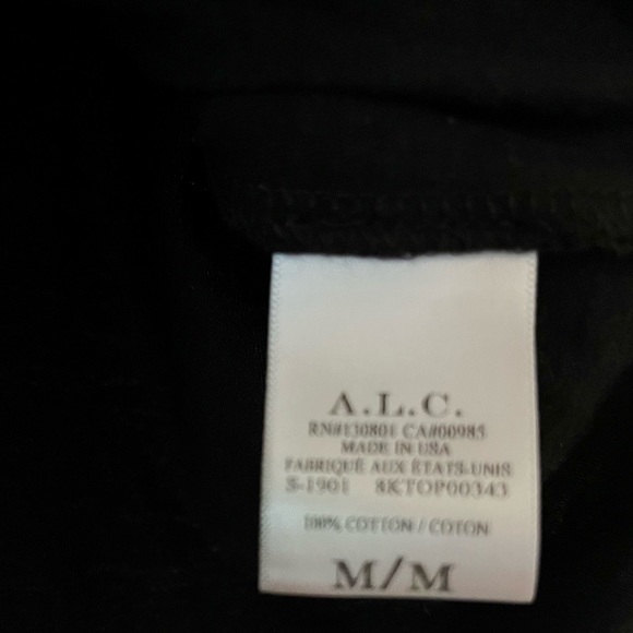 A.L.C. Kati Cotton Tee in Black. Size M - Picture 6 of 6